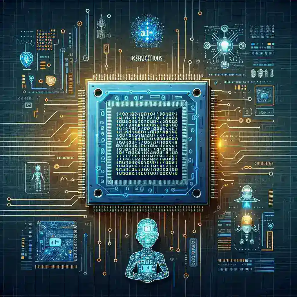 "Illustration of future x86 microprocessor architecture showcasing AI vector instructions and their impact on software development for developers"