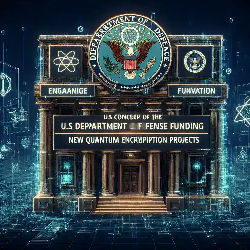 "U.S. Department of Defense officials discussing quantum encryption technology funding initiatives, highlighting advancements in cybersecurity and national defense."